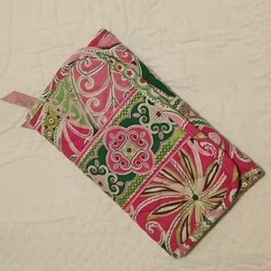 Vera Bradley Pink and Green Wallet Clutch